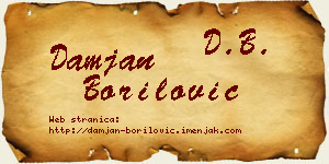 Damjan Borilović vizit kartica